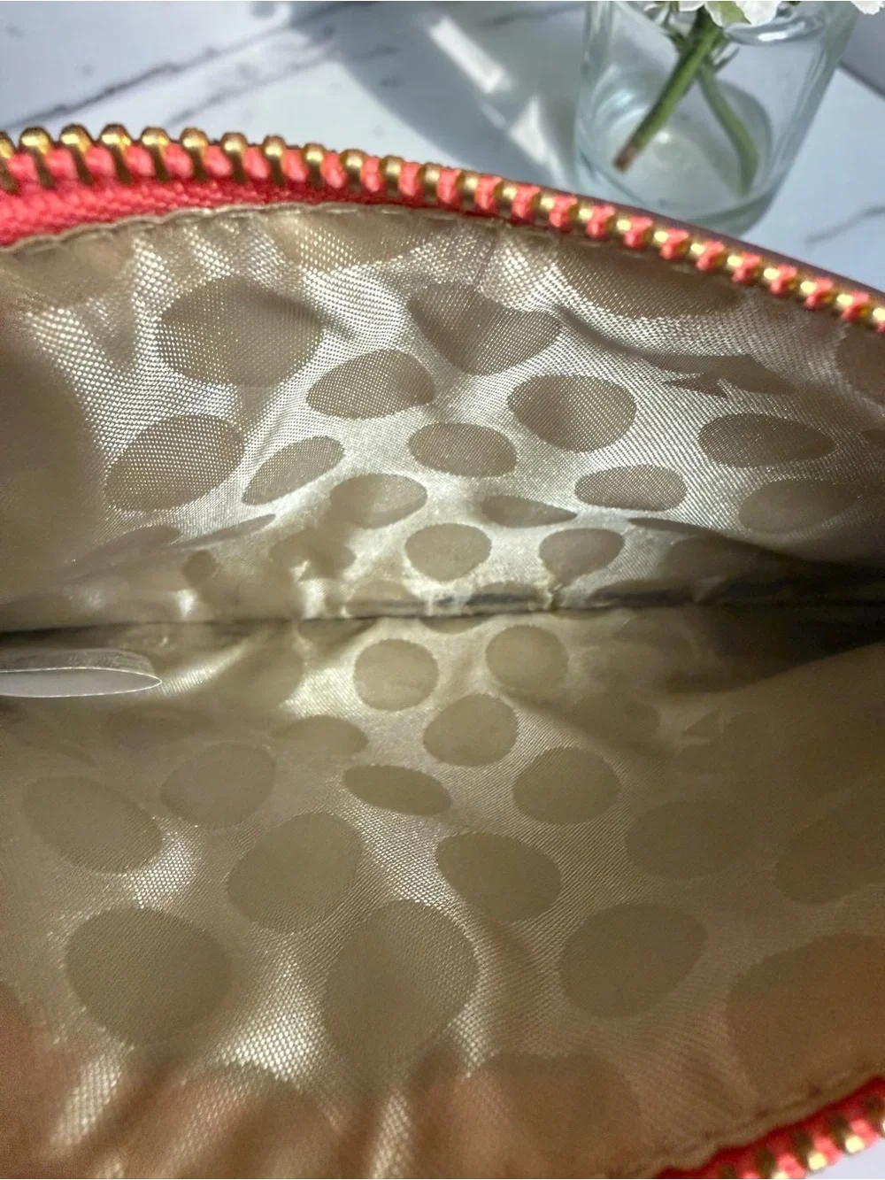 Kate Spade Saffiano Leather Coral Wristlet